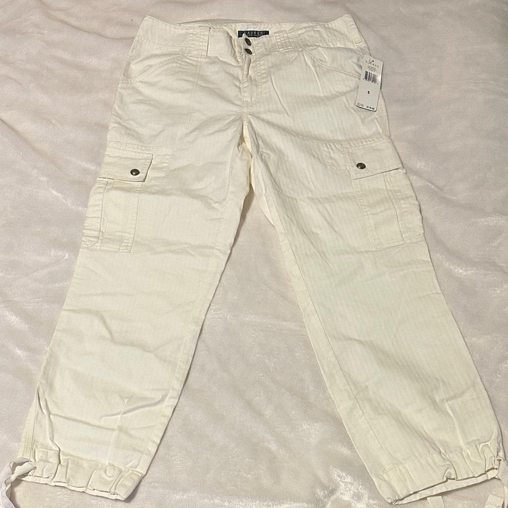 Ralph Lauren Off-White Buttoned Pants